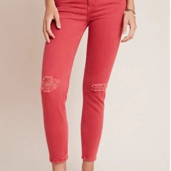 ANTHRO PILCRO & The Letterpress Jeans Ultra High-Rise Slim Straight 25 NEW NWT - Picture 4 of 12